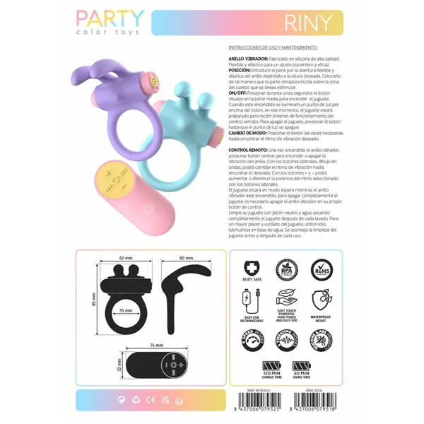 Cock Ring Party Color Toys Lilac Silicone