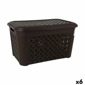 Корзина для белья Tontarelli Arianna С крышкой Чёрный 48,3 L (6 штук)