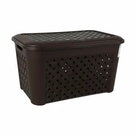 Корзина для белья Tontarelli Arianna С крышкой Чёрный 48,3 L (6 штук)