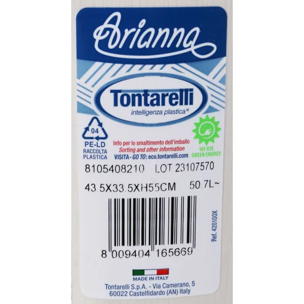 Pyykkikori Tontarelli Arianna Kannellinen Beige 43,5 x 33,5 x 55 cm (6 osaa)