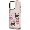 Karl Lagerfeld IML Multi K&C Head Pattern - Case for iPhone 16 Pro (pink)
