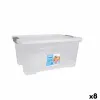 Uzglabāšanas Kaste ar Vāku Dem Kira Plastmasa Caurspīdīgs 15 L 40 x 28 x 19 cm (8 gb.)