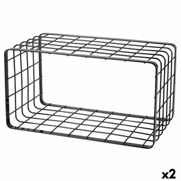 Универсальный органайзер Inde Чёрный 34 x 19 x 18 cm гриль (2 штук)