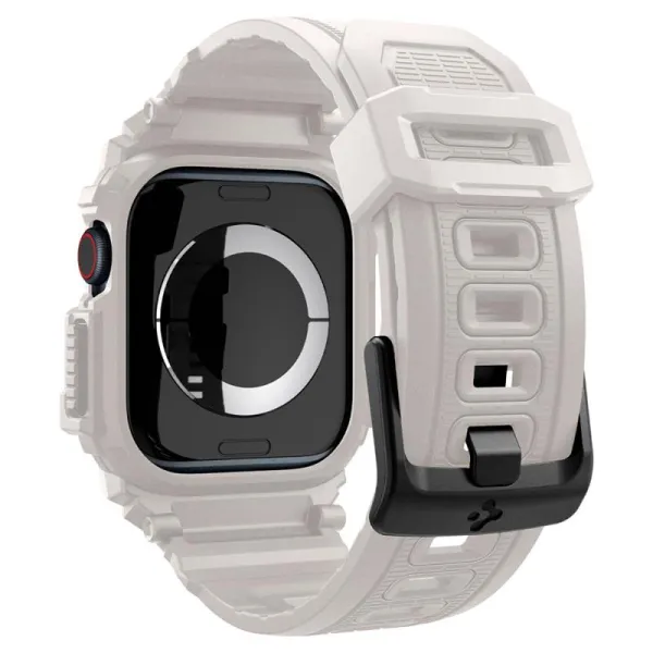 Spigen Rugged Armor Pro - Band with Case for Apple Watch 10 46 mm (Dune Beige)