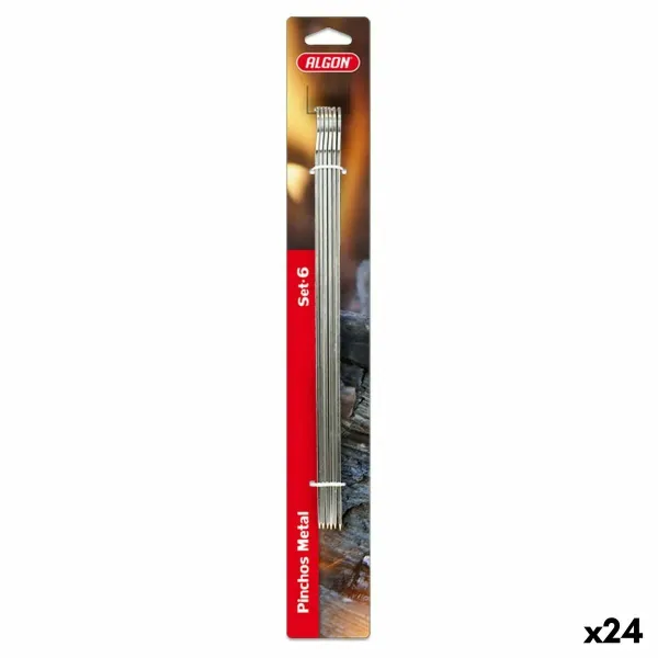 Bārbekjū Iesmu Komplekts Algon Metāls 6 Daudzums (24 gb.) (35 x 2,5 mm)