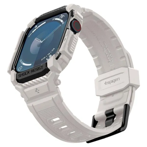 Spigen Rugged Armor Pro - Band with Case for Apple Watch 10 46 mm (Dune Beige)
