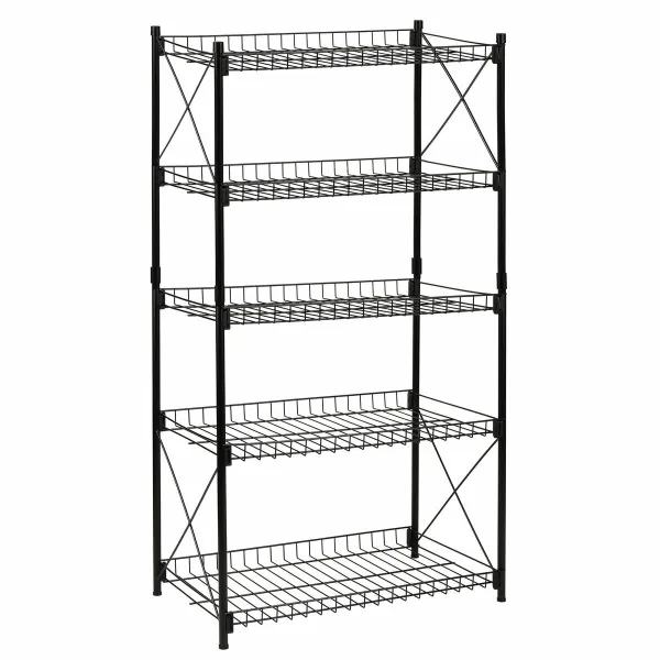 Hyllyt Confortime Metalli Musta 52 x 34 x 110 cm (2 osaa)
