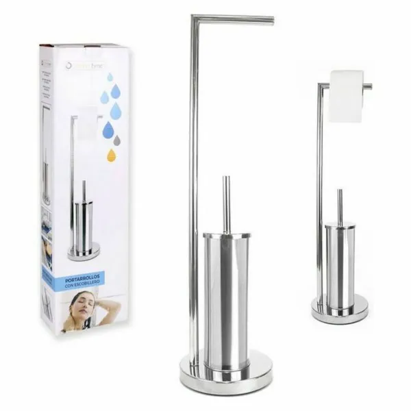 Toilet Paper Holder with Brush Stand Confortime 18,5 x 74 cm (4 Units)