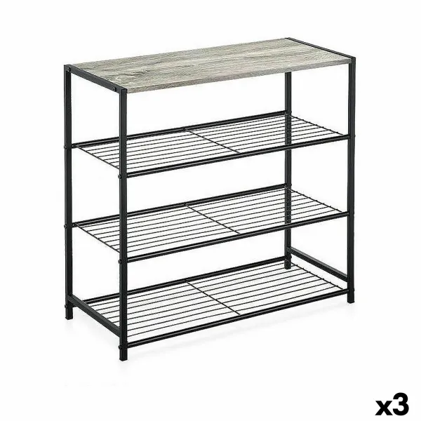 Lentyna Confortime Juoda Metalinis 60 x 30 x 63,5 cm (3 vnt.)