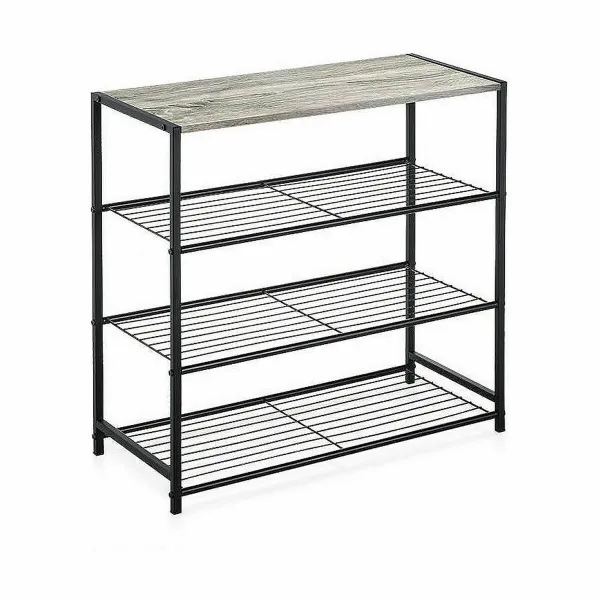 Shelves Confortime Black Metal 60 x 30 x 63,5 cm (3 Units)