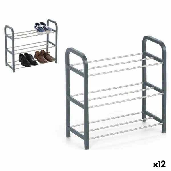 Kenkäteline Confortime Metalli 3 tasoa 40 x 19 x 44 cm (40 x 19 x 44 cm)