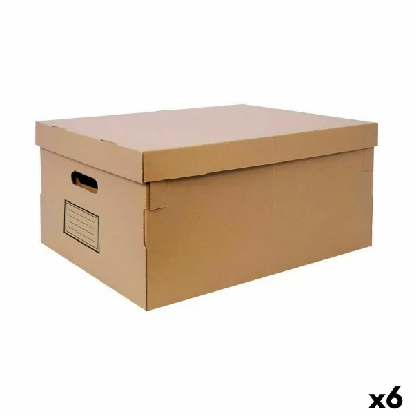 Sandėliavimo dėžutė su dangteliu Confortime Kartonas 45 x 35 x 20 cm (6 vnt.)