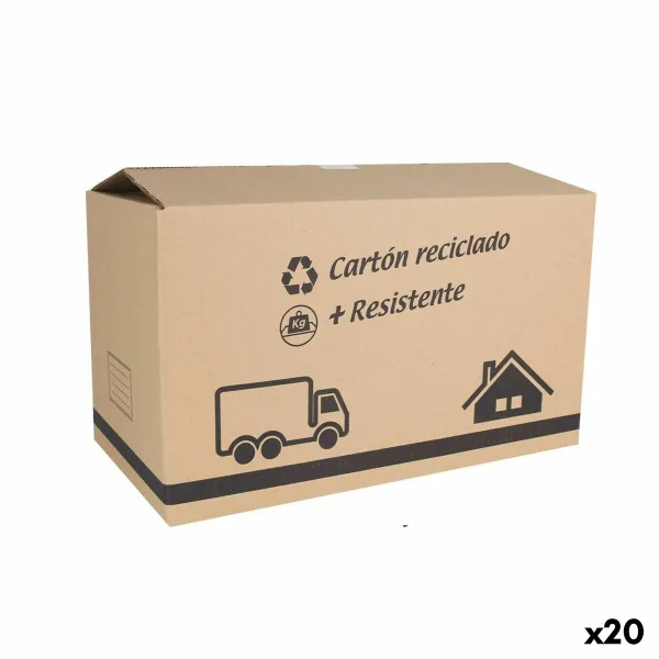 Pahvilaatikko muuttoa varten Confortime 65 x 40 x 40 cm Ruskea (20 osaa)