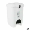 Waste bin with pedal Tontarelli Carolina 6 L White 20 x 22,5 x 29,7 cm (4 Units)