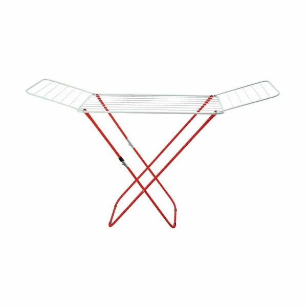 Folding clothes line Supernet White Red 127 x 50 x 2 cm (6 Units)