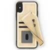Zizo Nebula Wallet Case - Wallet Back and Zipper Pouch with Tempered Glass Screen Protector for iPhone X (Tan/Brown)
