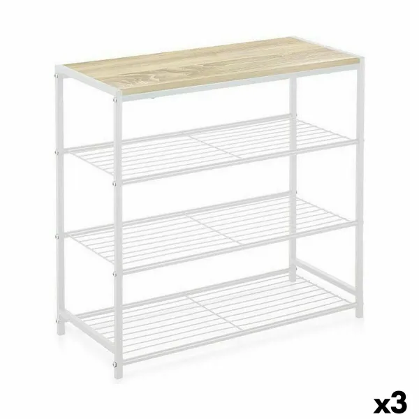 Lentyna Confortime Balta Medžio Metalinis 60 x 30 x 63,5 cm (3 vnt.)