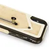 Zizo Nebula Wallet Case - Wallet Back and Zipper Pouch with Tempered Glass Screen Protector for iPhone X (Tan/Brown)