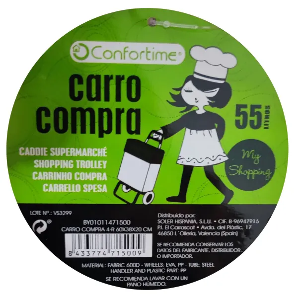 Корзина для покупок Confortime 103 x 38 x 41 cm (4 штук)