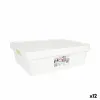 Säilytyslaatikko kannella Tontarelli Maya Valkoinen 9,2 l 36 x 28 x 11 cm (12 osaa)