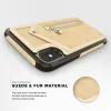 Zizo Nebula Wallet Case - Wallet Back and Zipper Pouch with Tempered Glass Screen Protector for iPhone X (Tan/Brown)