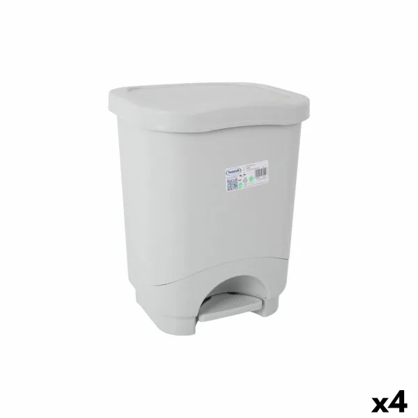 Мусорное ведро с педалью Tontarelli Idea Серый 18 L (4 штук)