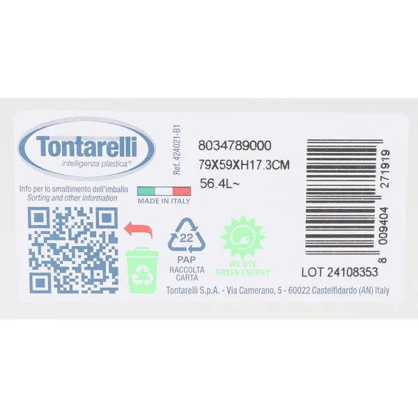 Storage Box Tontarelli 79 x 59 x 17 cm (6 Units)