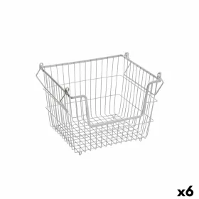 Универсальная корзина Confortime Серый Металл 32 x 27 x 23 cm (6 штук)