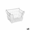 Универсальная корзина Confortime Серый Металл 32 x 27 x 23 cm (6 штук)