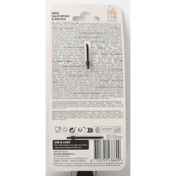 Grillivälinesetti MasterChef 11,5 X 6 cm Maalisuti (12 osaa)