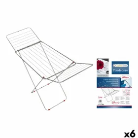 Salokāms drēbju pakaramais 18 m Confortime Hibisco Sudrabains Metāls 180 x 55 x 109 cm (6 gb.)