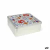 Multi-use Box Confortime Nurse Metal 23,7 x 22,2 x 8,9 cm (12 Units)