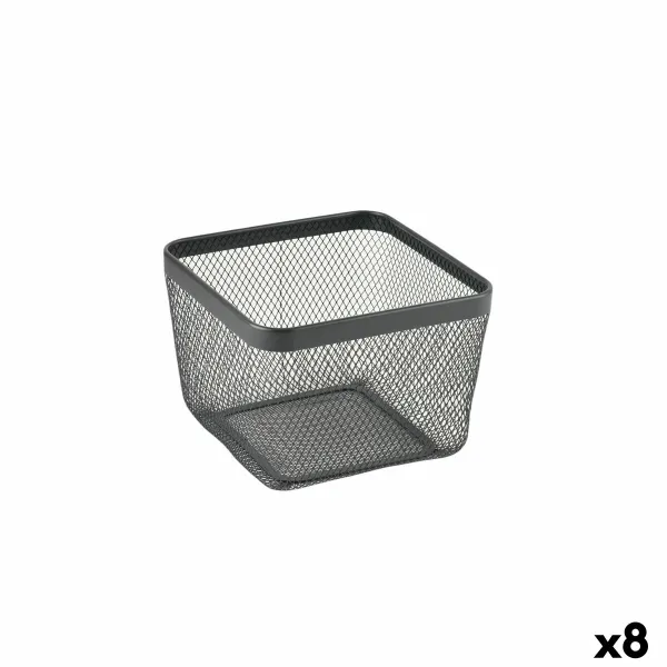 Универсальная корзина Confortime Чёрный Металл 24,5 x 24,5 x 17 cm (8 штук)