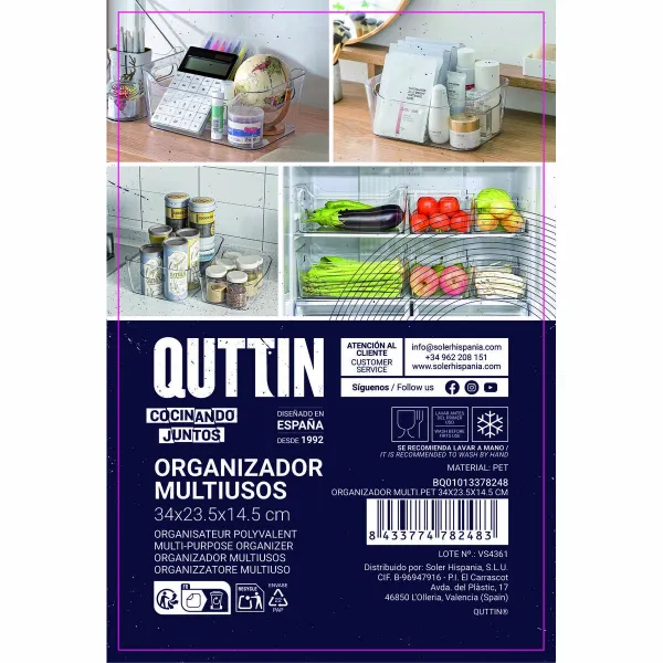 Storage Box Quttin 34 x 23,5 x 14,5 cm (10 Units)
