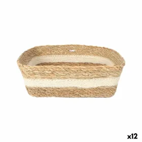 Контейнер для хранения Privilege плетеный Квадратный 22 x 22 x 8 cm (12 штук)