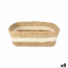 Контейнер для хранения Privilege плетеный Квадратный 27 x 27 x 9 cm (8 штук)