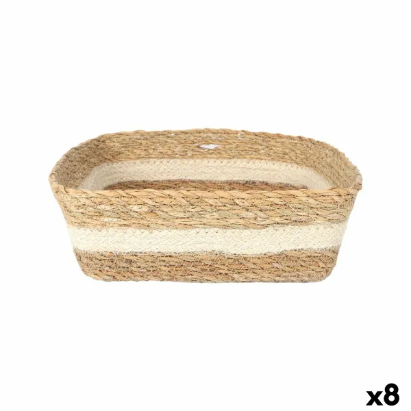 Контейнер для хранения Privilege плетеный Квадратный 27 x 27 x 9 cm (8 штук)