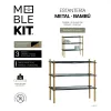 Полка MobleKit Металл Бамбук 63 x 26 x 57 cm (4 штук)