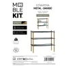 Полка MobleKit Металл Бамбук 63 x 26 x 57 cm (4 штук)