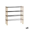 Plaukti MobleKit Metāls Bambuss 63 x 26 x 75 cm (4 gb.)