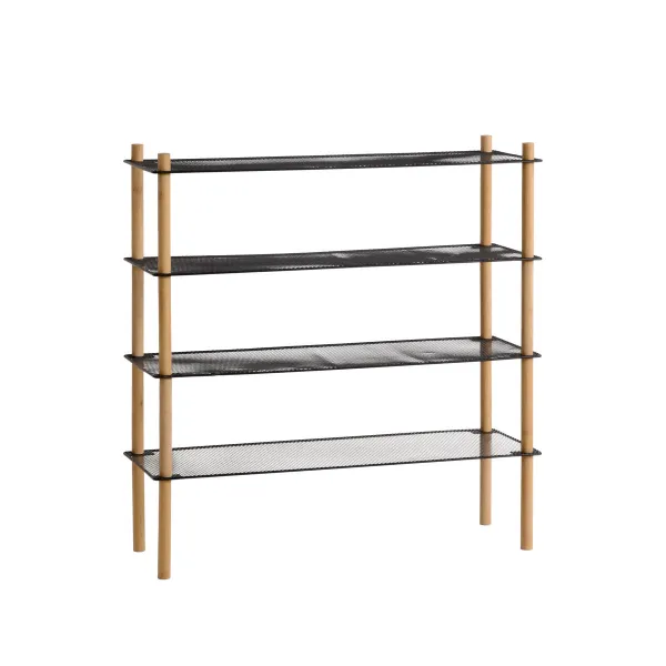 Hyllyt MobleKit Metalli Bambu 63 x 26 x 75 cm (4 osaa)