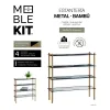Shelves MobleKit Metal Bamboo 63 x 26 x 75 cm (4 Units)