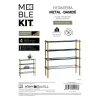 Lentyna MobleKit Metalinis Bambukas 63 x 26 x 75 cm (4 vnt.)