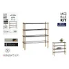 Lentyna MobleKit Metalinis Bambukas 63 x 26 x 75 cm (4 vnt.)