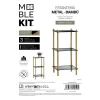 Shelves MobleKit Metal Bamboo 35 x 30 x 71 cm (6 Units)