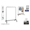 Coat rack MobleKit Black 18 mm 104 x 41 x 152 cm (6 Units)
