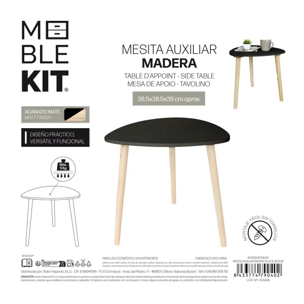 Šoninis staliukas MobleKit 38,5 x 38,5 x 39 cm (6 vnt.)