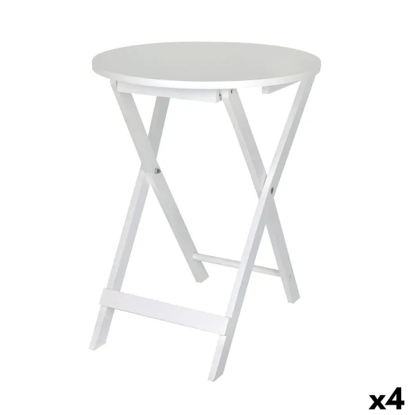 Šoninis staliukas MobleKit Balta 40 x 40 x 49,5 cm (4 vnt.)