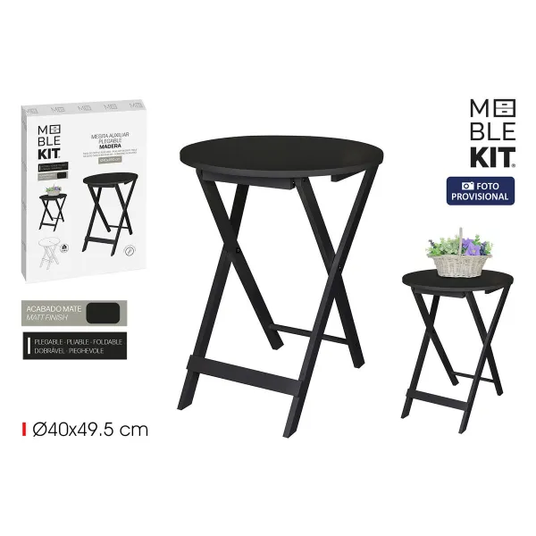 Side table MobleKit Black 40 x 40 x 49,5 cm (4 Units)