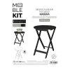 Side table MobleKit Black 40 x 40 x 49,5 cm (4 Units)